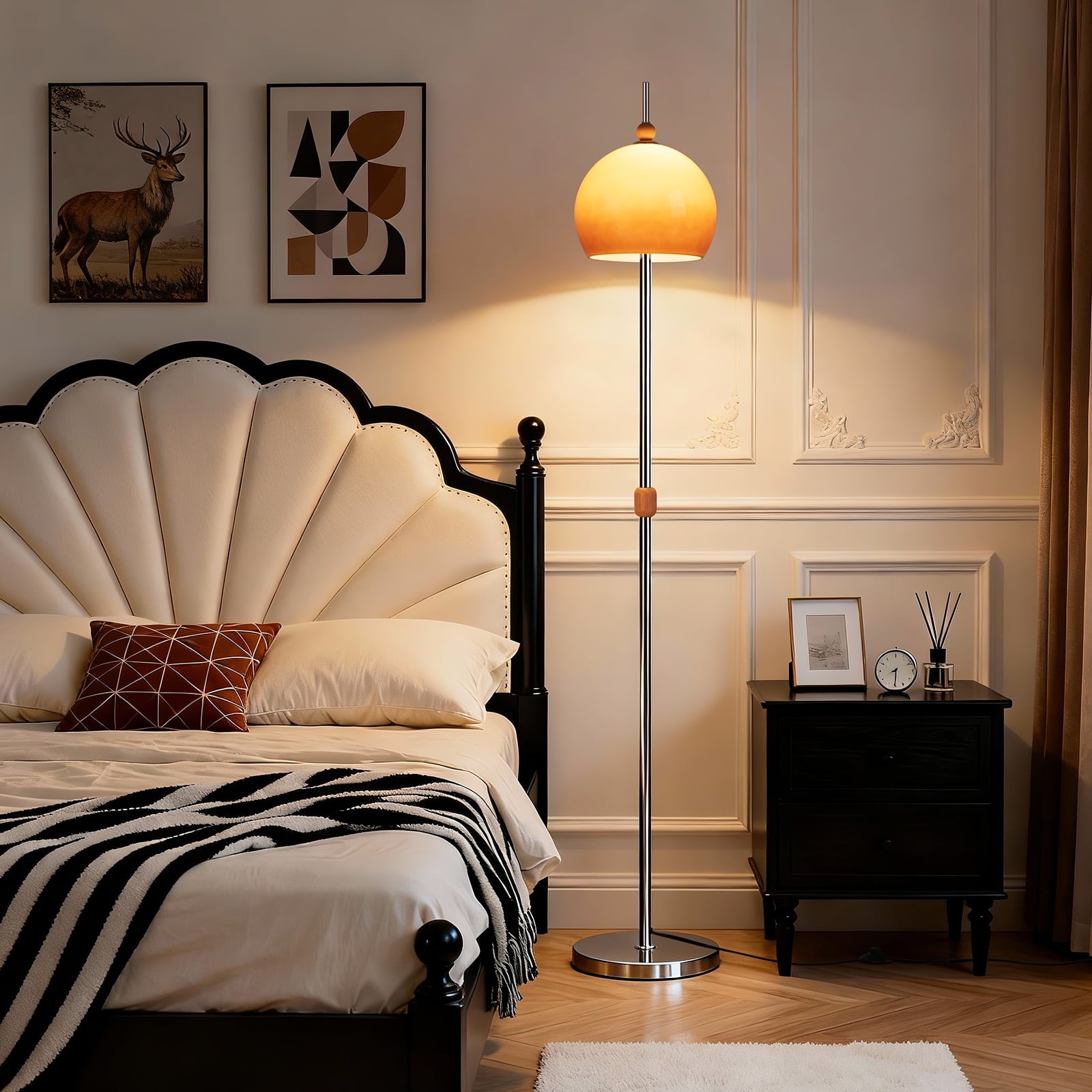Cozylumi™ Glass Floor Lamps for Living Room, Modern Floor Lamps with Glass Shade &