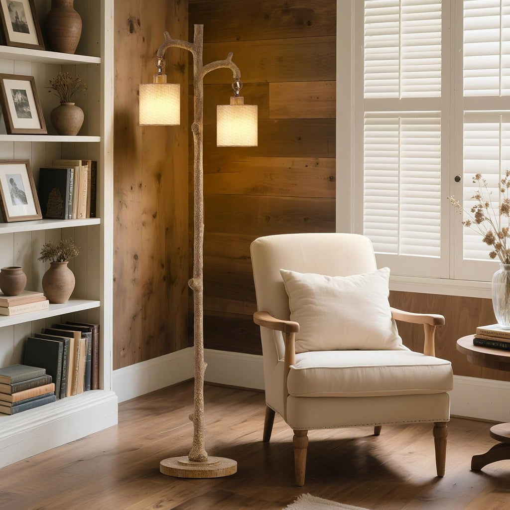 Cozylumi™ Floor Lamp for Living Room - 69" Rustic Farmhouse Tree Trunk Tall Lamp