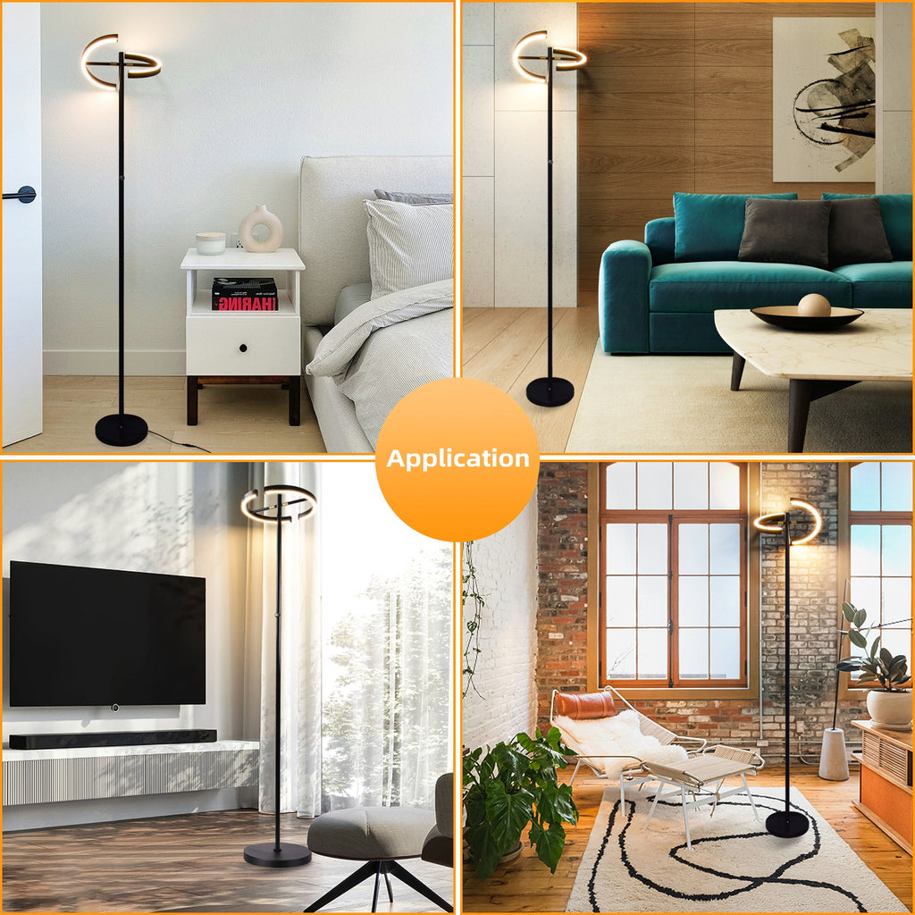 Cozylumi™ Hlite LED Floor Lamp,Rotatable Standing Lamp with Touch Control, 30W Modern