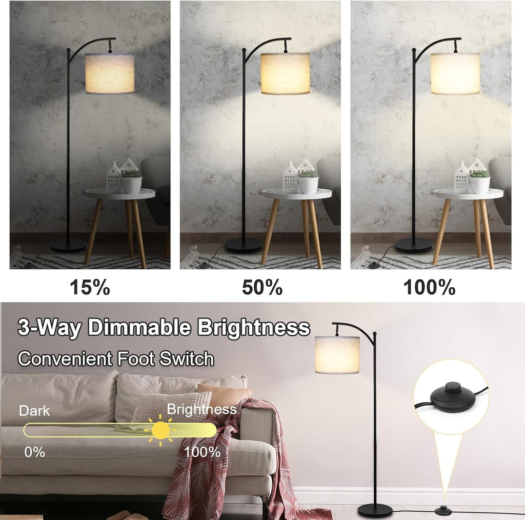 Cozylumi™ BN-LINK Dimmable Floor Lamp with 3 Color Temperatures, Standing Lamp with