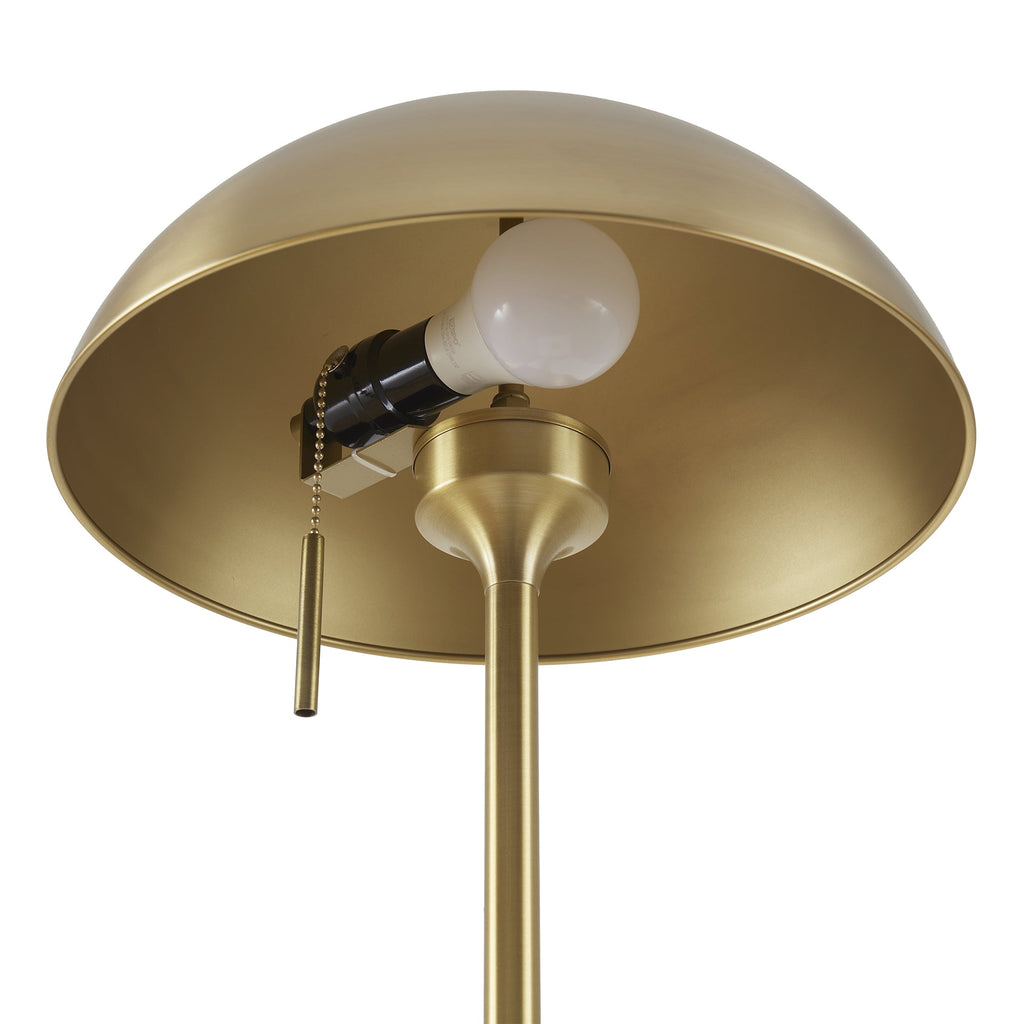 Cozylumi™ 62" Modern Pull-chain Brass Floor Lamp with Brass Dome Shade