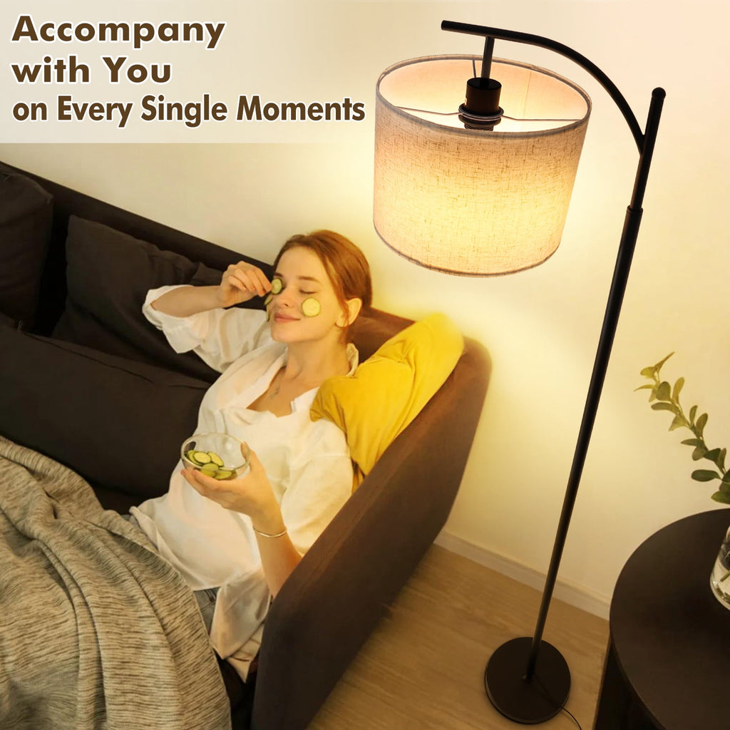 Cozylumi™ Coliware Arc Floor Lamp with 3 Color Temperatures Bulb, Modern Arched