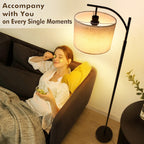 Cozylumi™ Coliware Arc Floor Lamp with 3 Color Temperatures Bulb, Modern Arched