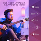Cozylumi™ Neoglint Modern RGB Floor Lamp, Tall Dimmable Standing Light with App &