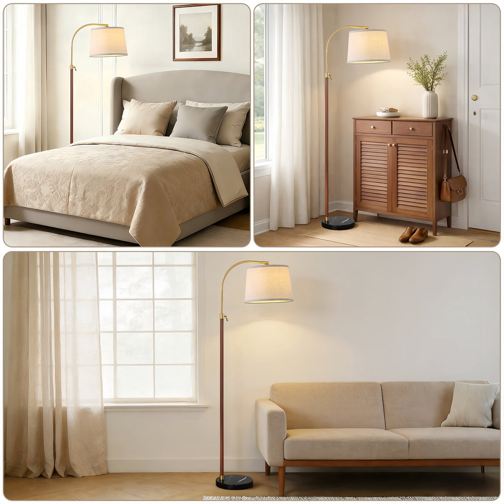 Cozylumi™ RORIA 64 Modern Floor Lamp, Height Adjustable Curved Standing Lamp,for