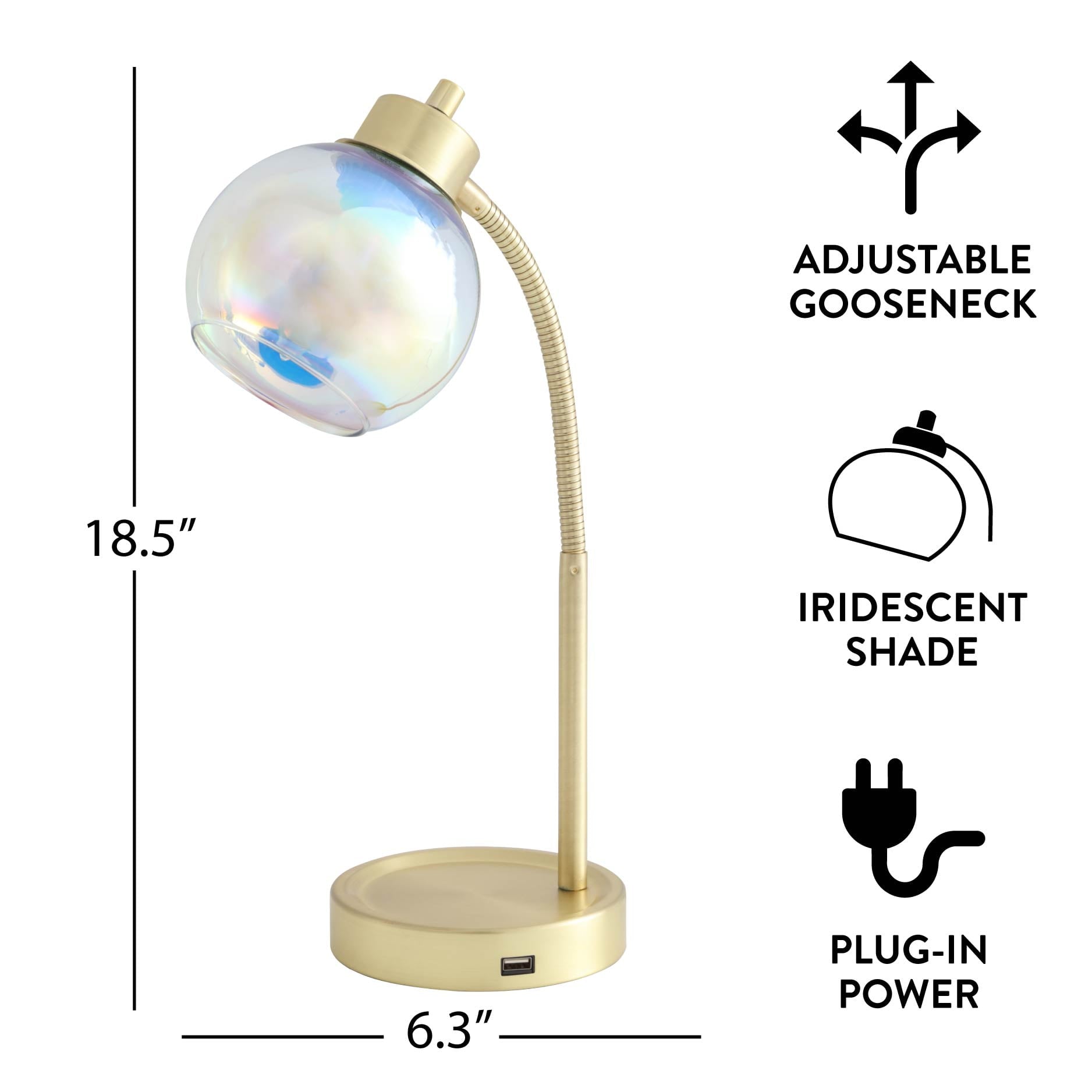 Cozylumi™ Iridescent Orb Lamp, Gold