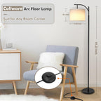 Cozylumi™ Coliware Arc Floor Lamp with 3 Color Temperatures Bulb, Modern Arched