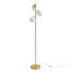 Cozylumi™ 3-Globe Freestanding Floor Lamp, 65 in, Frosted Glass Shades, Foot Switch