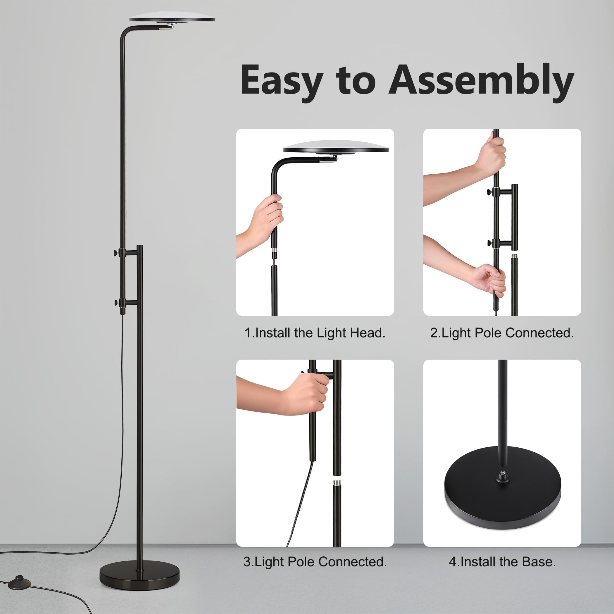 Cozylumi™ 32W/3000LM Floor Lamp, Super Bright LED Floor Lamp with Remote Control, 70"