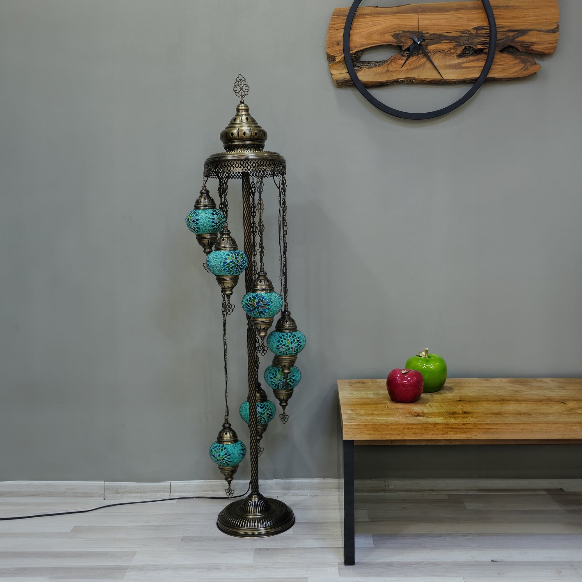 Cozylumi™ Asylove Turkish Floor Lamp, Mosaic Turkish Lamp, 7 GlobeFloor Lighting