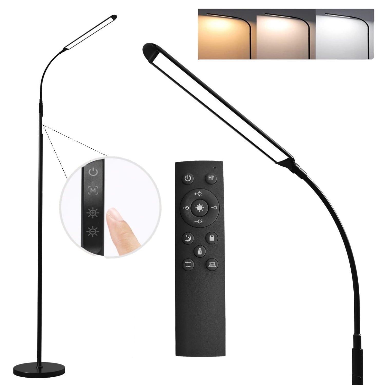 Cozylumi™ BN-LINK Floor Lamp with Timer, Standing Lamp with Remote and Touch Control