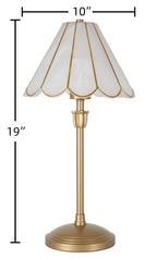 Cozylumi™ Capiz Scalloped Glass Table Lamp, Gold Finish, 19"H