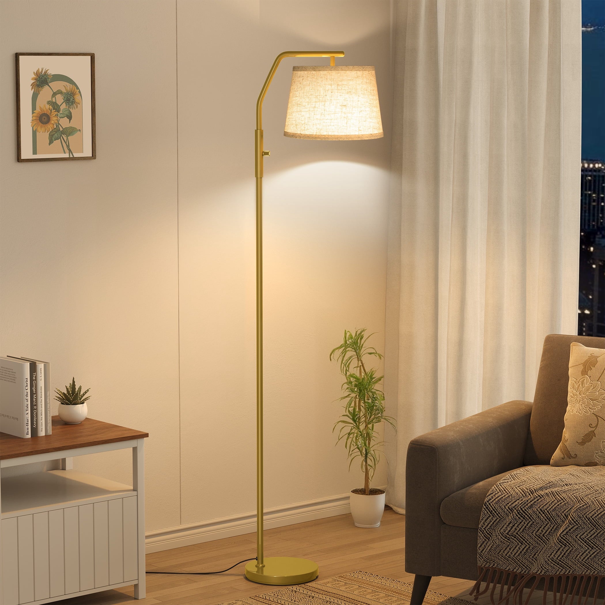 Cozylumi™ Floor Lamp for Living Room, 9W Bulb Included, Lamp for Bedroom with Adjust