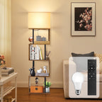 Cozylumi™ LIFE Floor Lamp with Shelves & Remote, 4-Tier Dimmable S Shape Standing Lamp