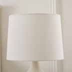 Cozylumi™ 17 in Reactive Glaze Ceramic Table Lamp with White Fabric Shade