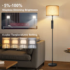 Cozylumi™ Modern Floor Lamps for Living Room, 63" Standing Lamp with Linen Shade, Tall
