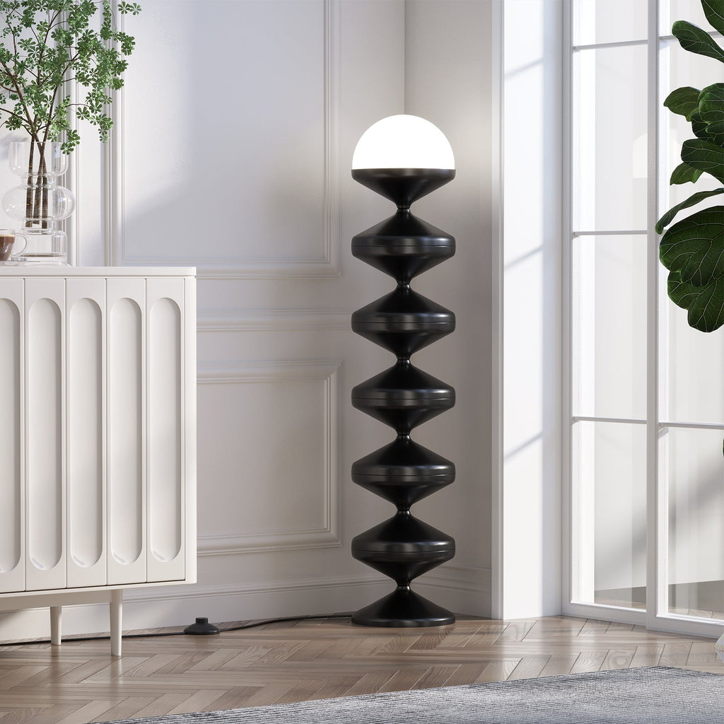 Cozylumi™ Metal Modern Floor Lamp for Living Room, Dome Shape Floor Light with Acrylic