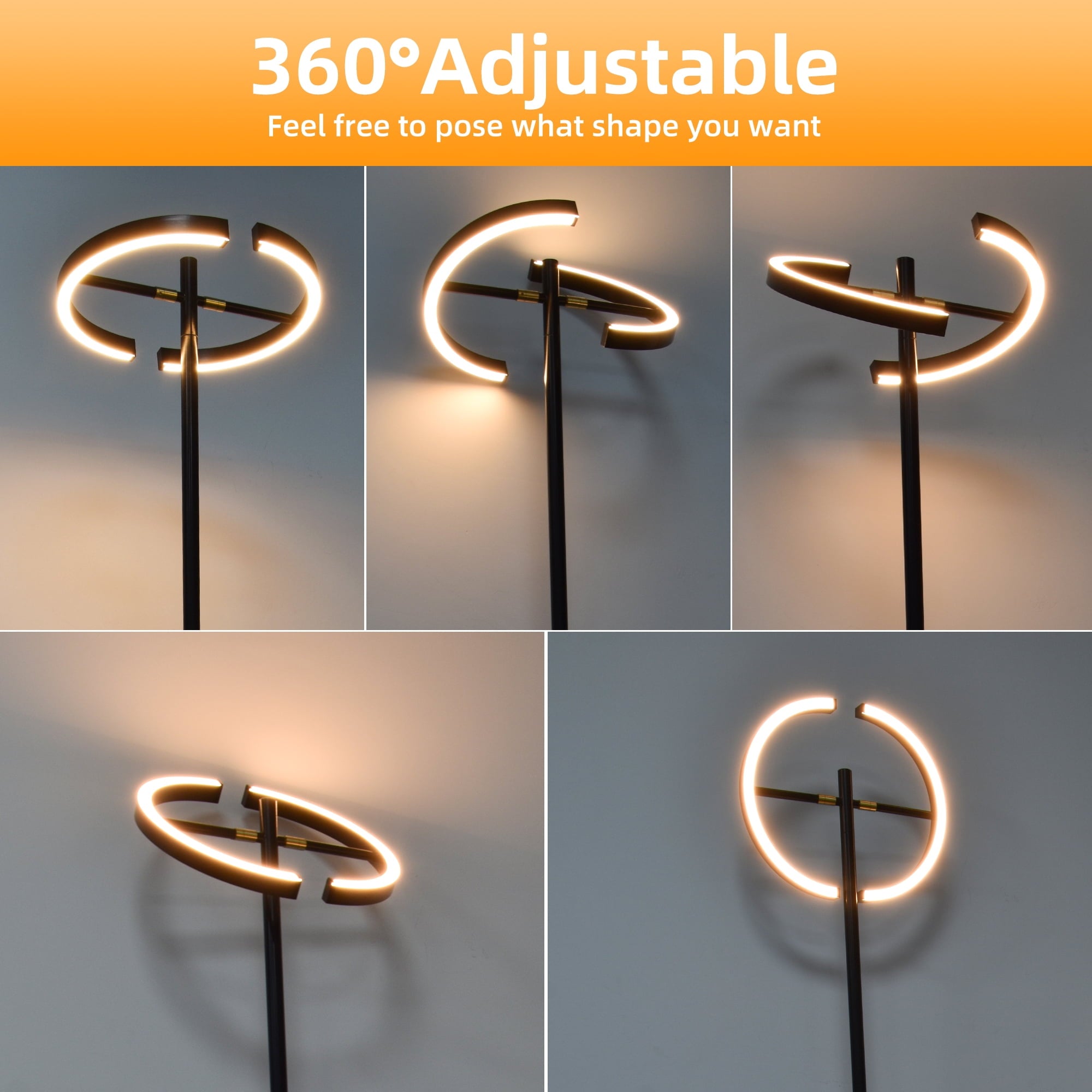 Cozylumi™ Hlite LED Floor Lamp,Rotatable Standing Lamp with Touch Control, 30W Modern