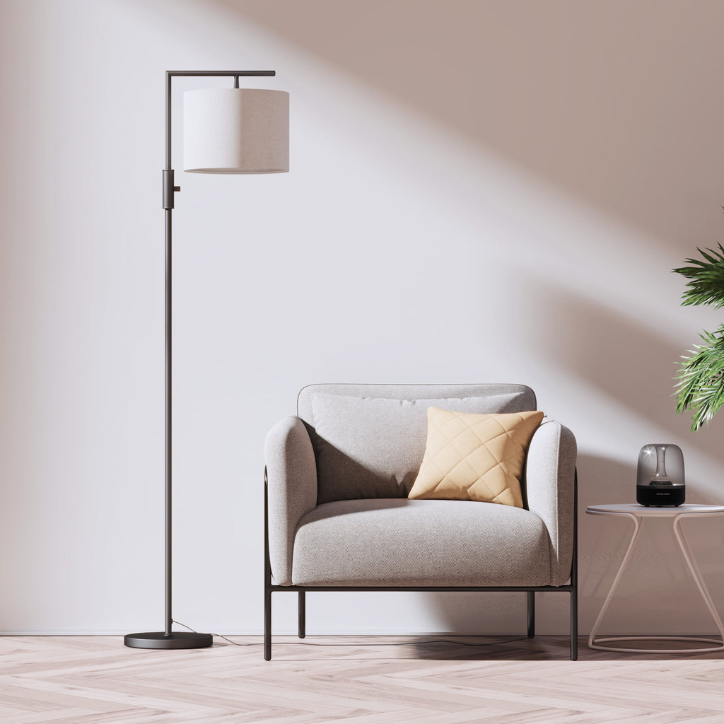 Cozylumi™ Iron Modern Standing Lamp, Gold Floor Lamp for Living Room, with Rotary