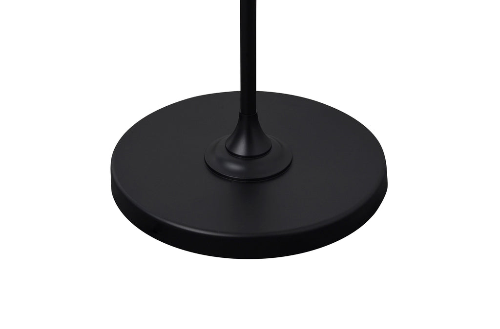 Cozylumi™ 56.5 in Floor Lamp, Black Finish with White Fabric Shade