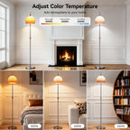 Cozylumi™ Glass Floor Lamps for Living Room, Modern Floor Lamps with Glass Shade &
