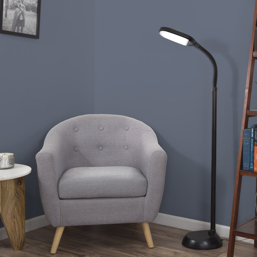 Cozylumi™ Natural Sunlight LED Floor Lamp with Bendable Neck 60 Inch Black