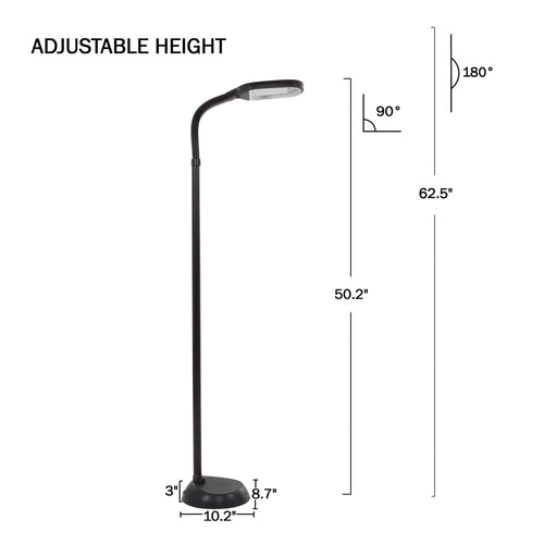 Cozylumi™ 63-Inch Adjustable Floor Lamp for Bedroom - Full Spectrum Natural Sunlight