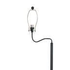 Cozylumi™ Glass End Table Floor Lamp with White Shade, Matte Black, 17"L x 17"W x 54"H