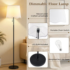 Cozylumi™ 60 Inch Adjustable Color Floor Lamp Pull Chain Light with Bulb for Home