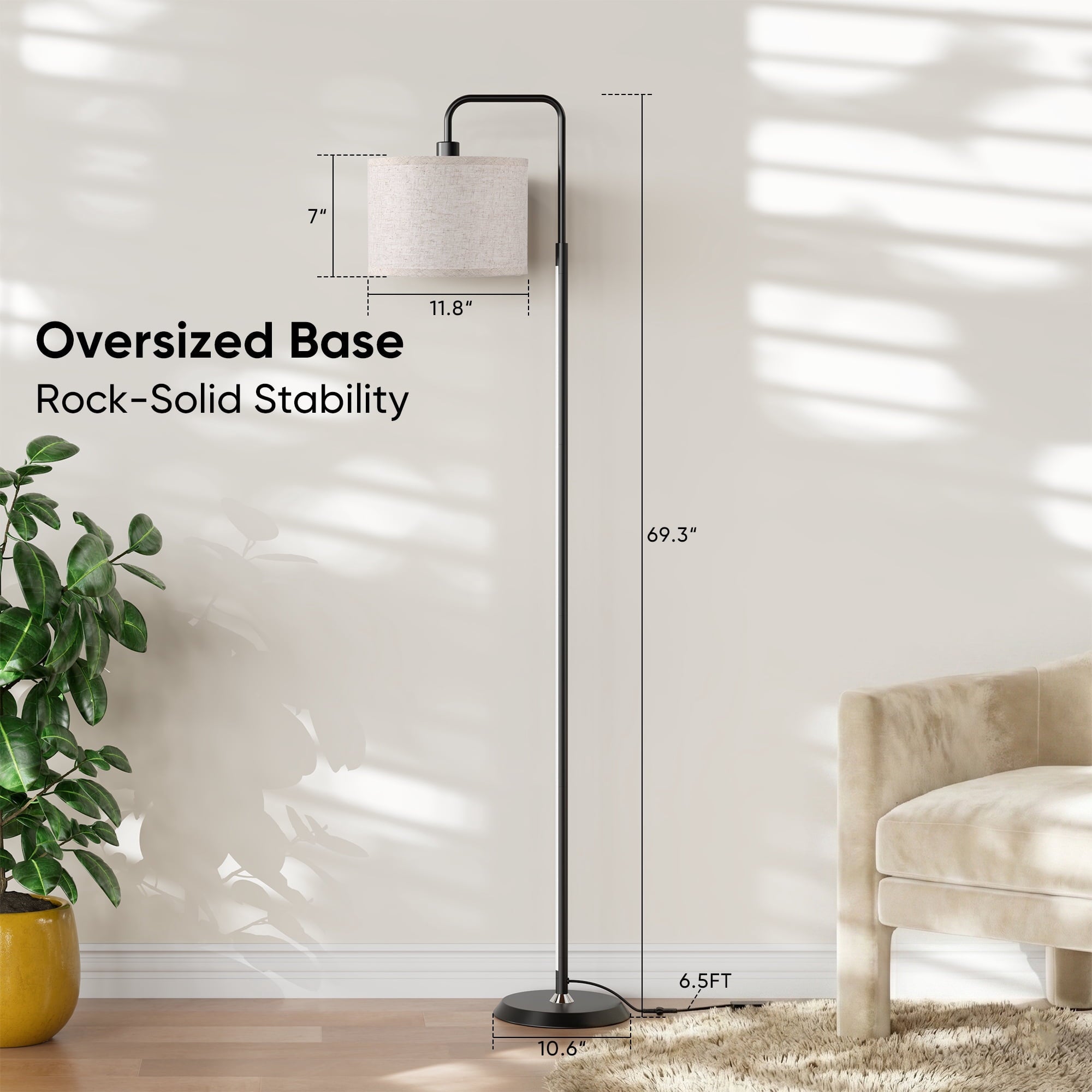 Cozylumi™ 69in Smart LED Floor Lamp with APP Control & RGB Colors Dimmable Standing
