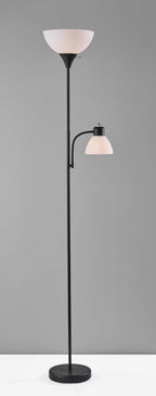 Cozylumi™ 72 in Black Combo Floor Lamp with Adjustable Reading Lamp