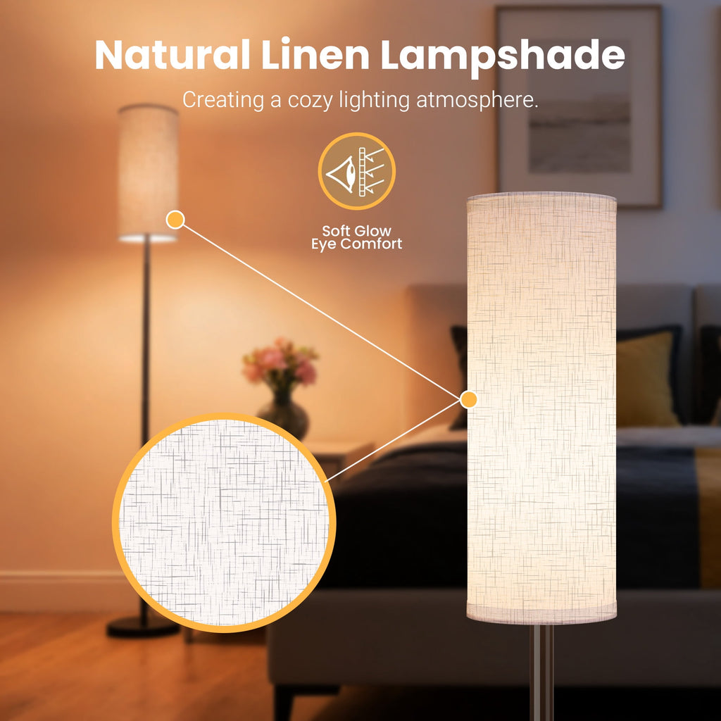 Cozylumi™ Modern Floor Lamps for Living Room, 3 Color Temperature 60" Tall Standing
