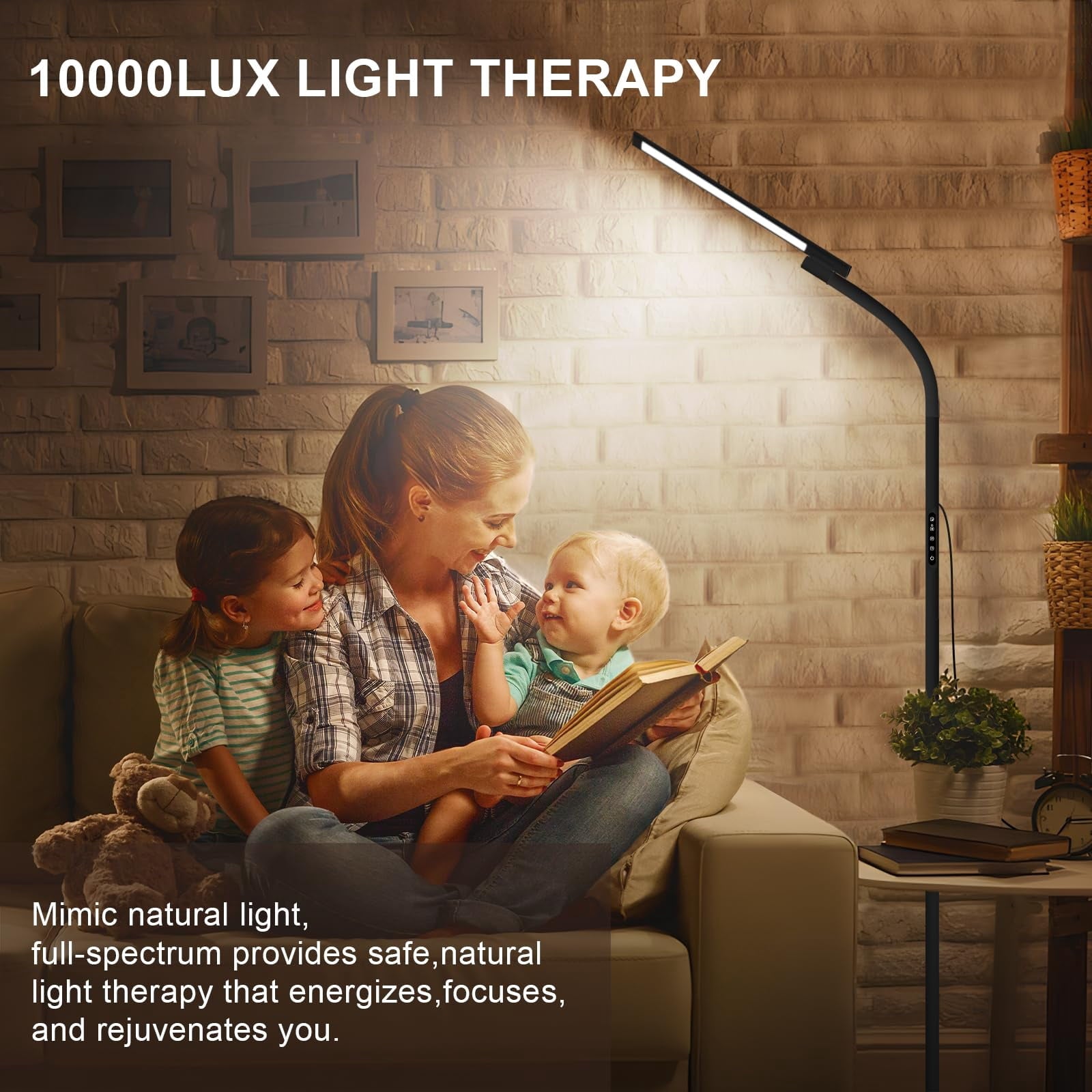 Cozylumi™ Sthmolepy Light Therapy Lamp,10000 Lux Happy Therapy Light, Floor Sun Therapy