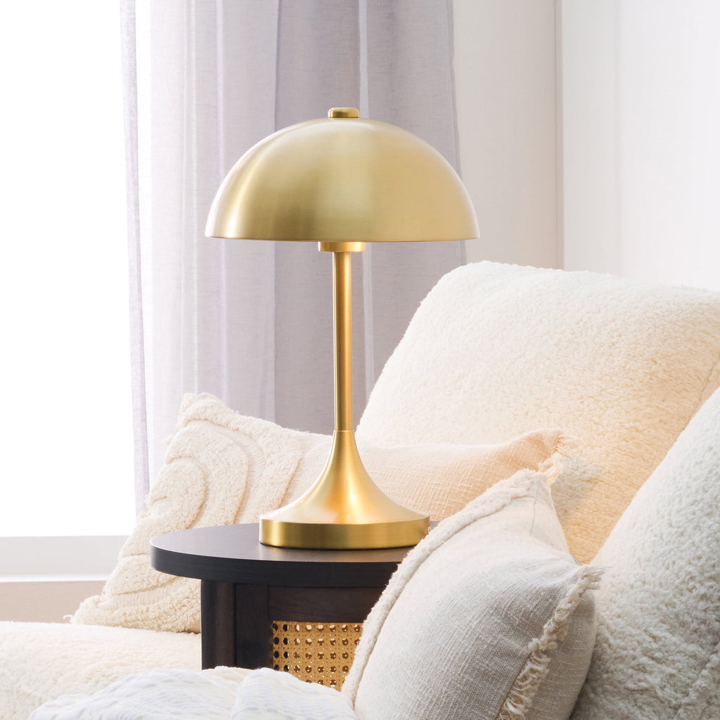 Cozylumi™ Modern Dome 18 in Touch On/Off Table Lamp, Brass
