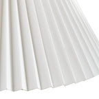 Cozylumi™ Table Lamp, Wood Grain Finish with Pleated Shade