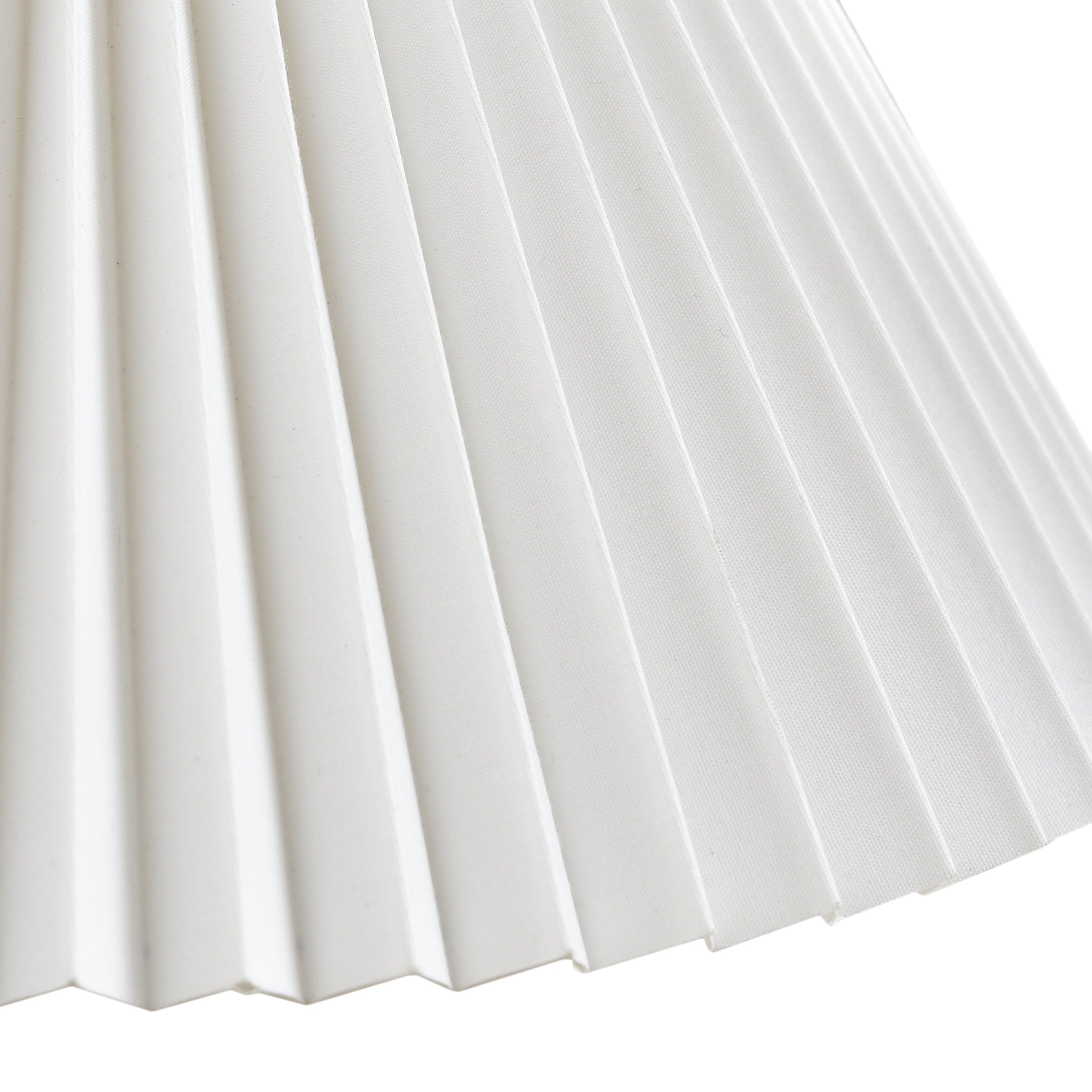 Cozylumi™ Table Lamp, Wood Grain Finish with Pleated Shade