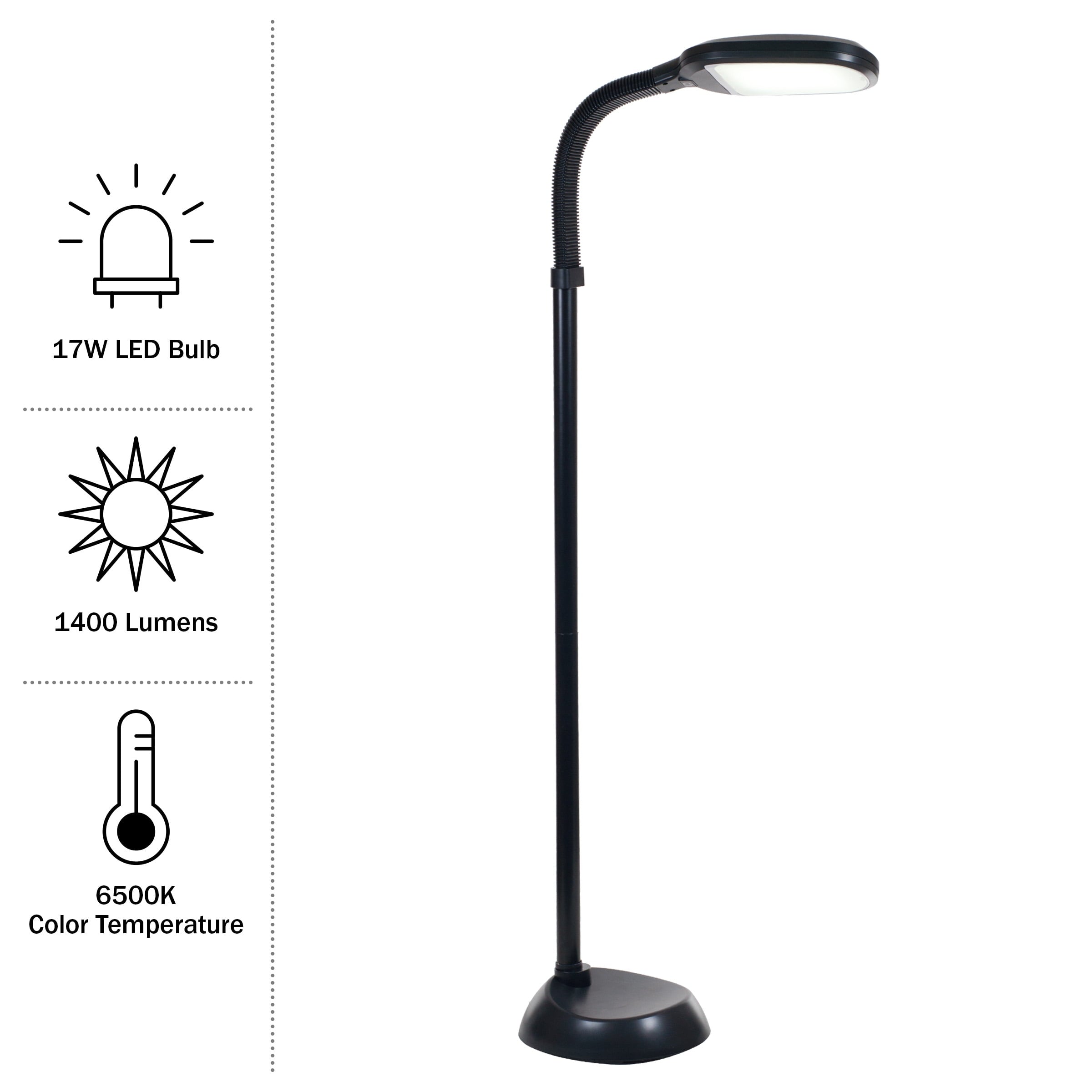 Cozylumi™ Adjustable LED Floor Lamp with Bendable Neck - Natural Sunlight LED Lamp for