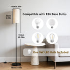 Cozylumi™ Modern Floor Lamps for Living Room, 3 Color Temperature 60" Tall Standing
