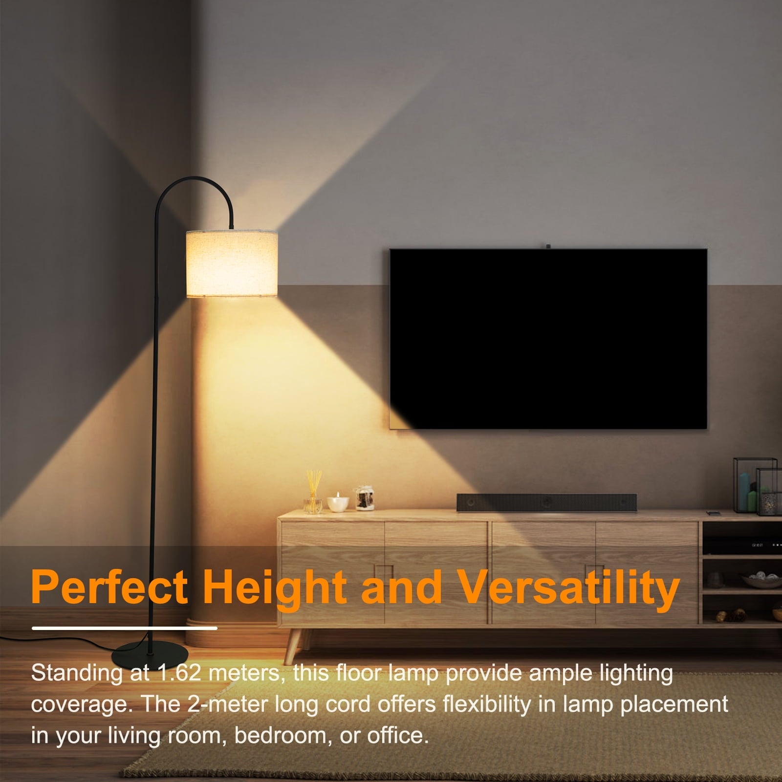 Cozylumi™ Floor Lamp for Living Room with 3 Color Temperature, Modern Standing Lamp