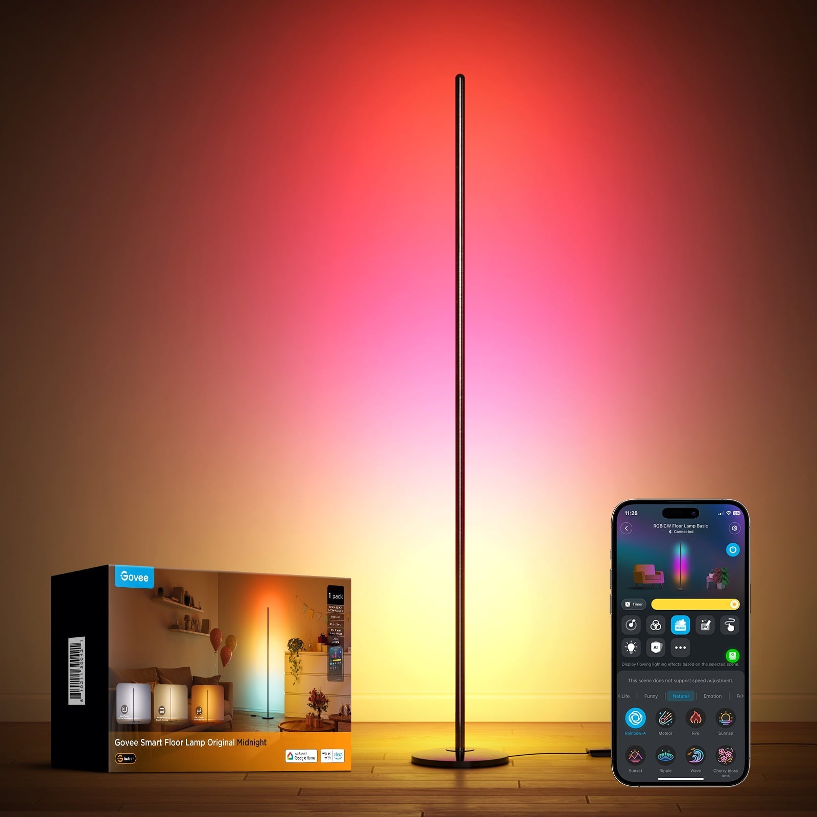 Cozylumi™ Govee Smart RGBICW Floor Lamp