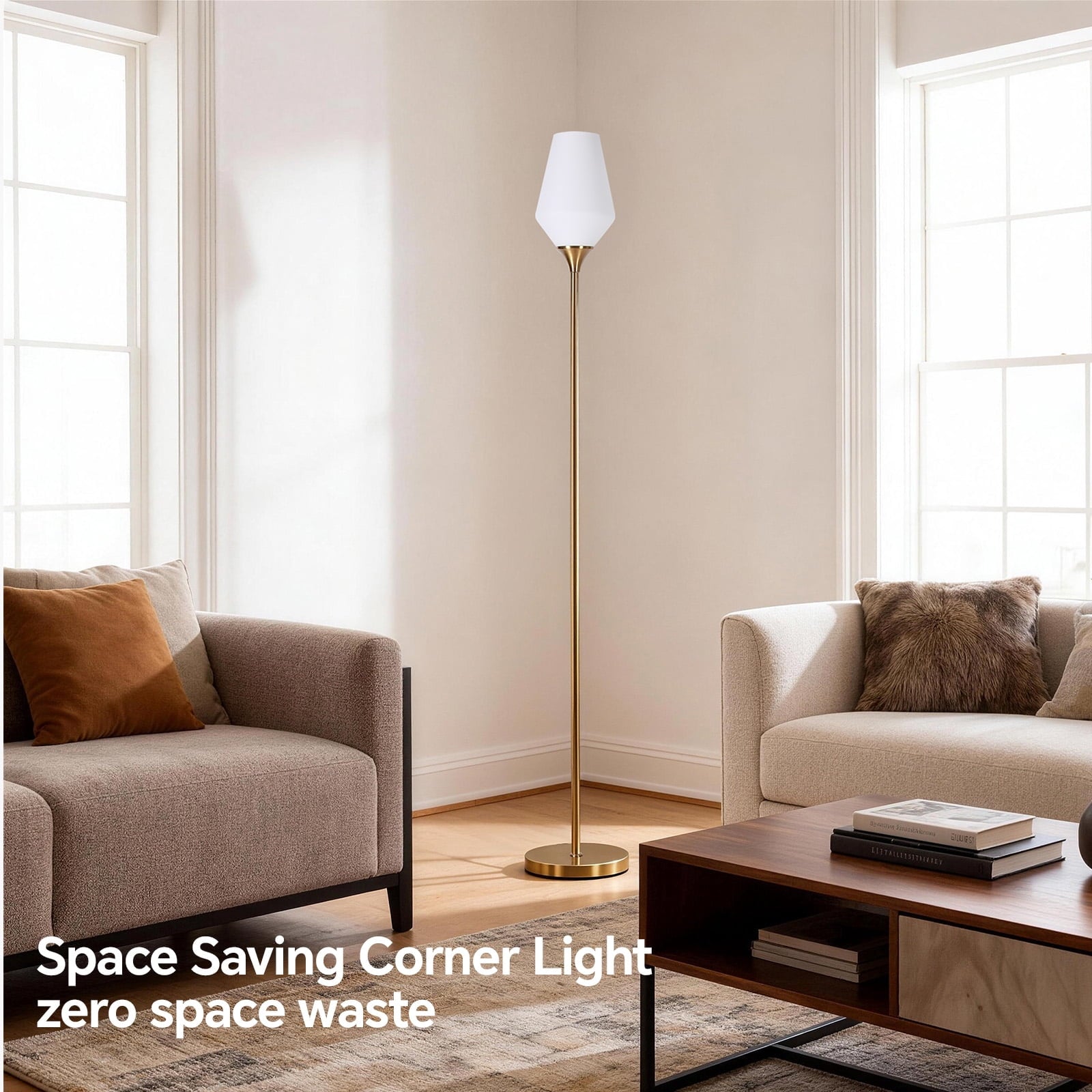 Cozylumi™ Gold Floor Lamp, 69" Standing Lamps for Living Room 3 Color Dimmable Tall