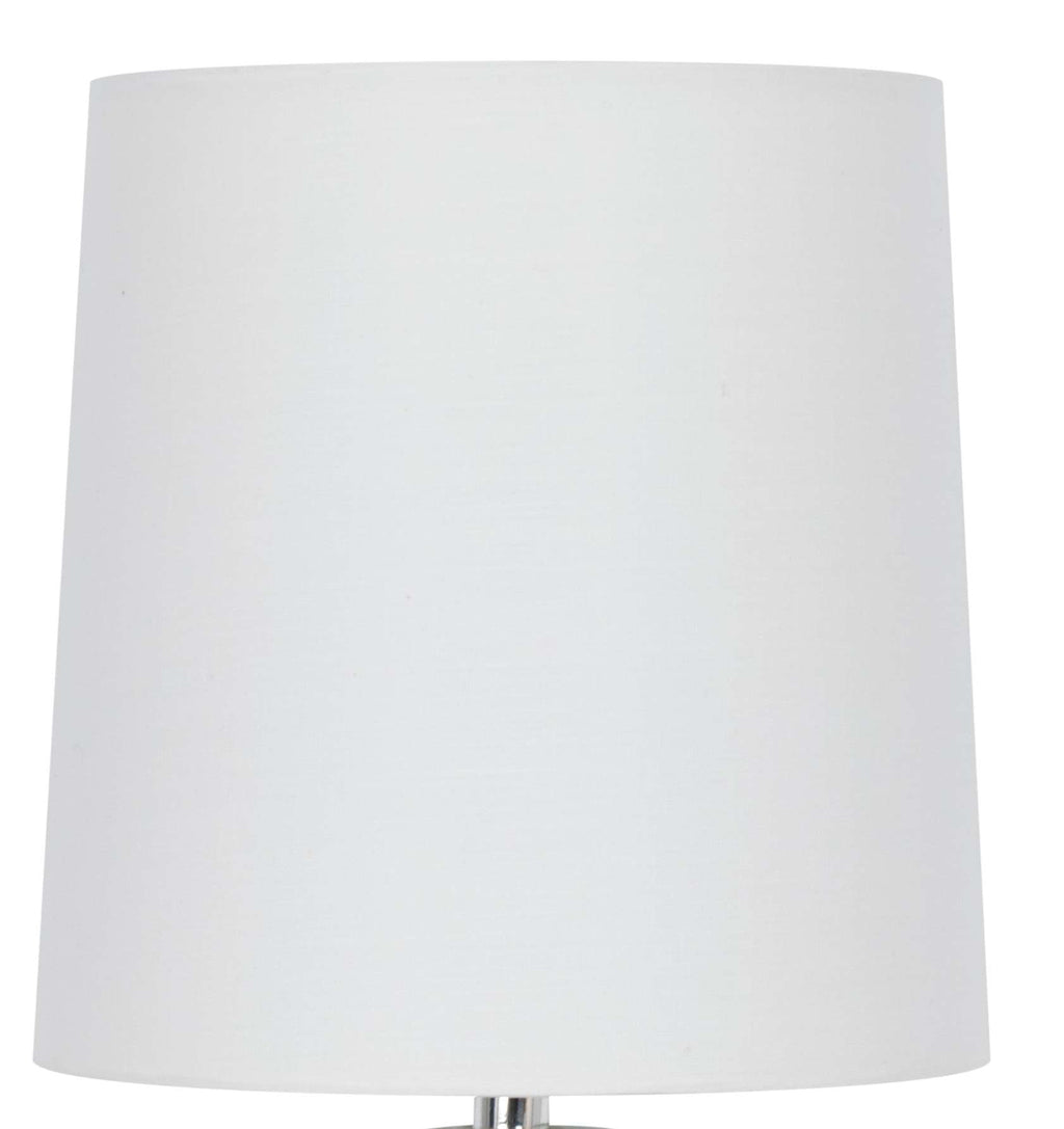 Cozylumi™ Mini Clear Glass Table Lamp with White Shade, 12.75 in
