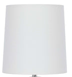 Cozylumi™ Mini Clear Glass Table Lamp with White Shade, 12.75 in