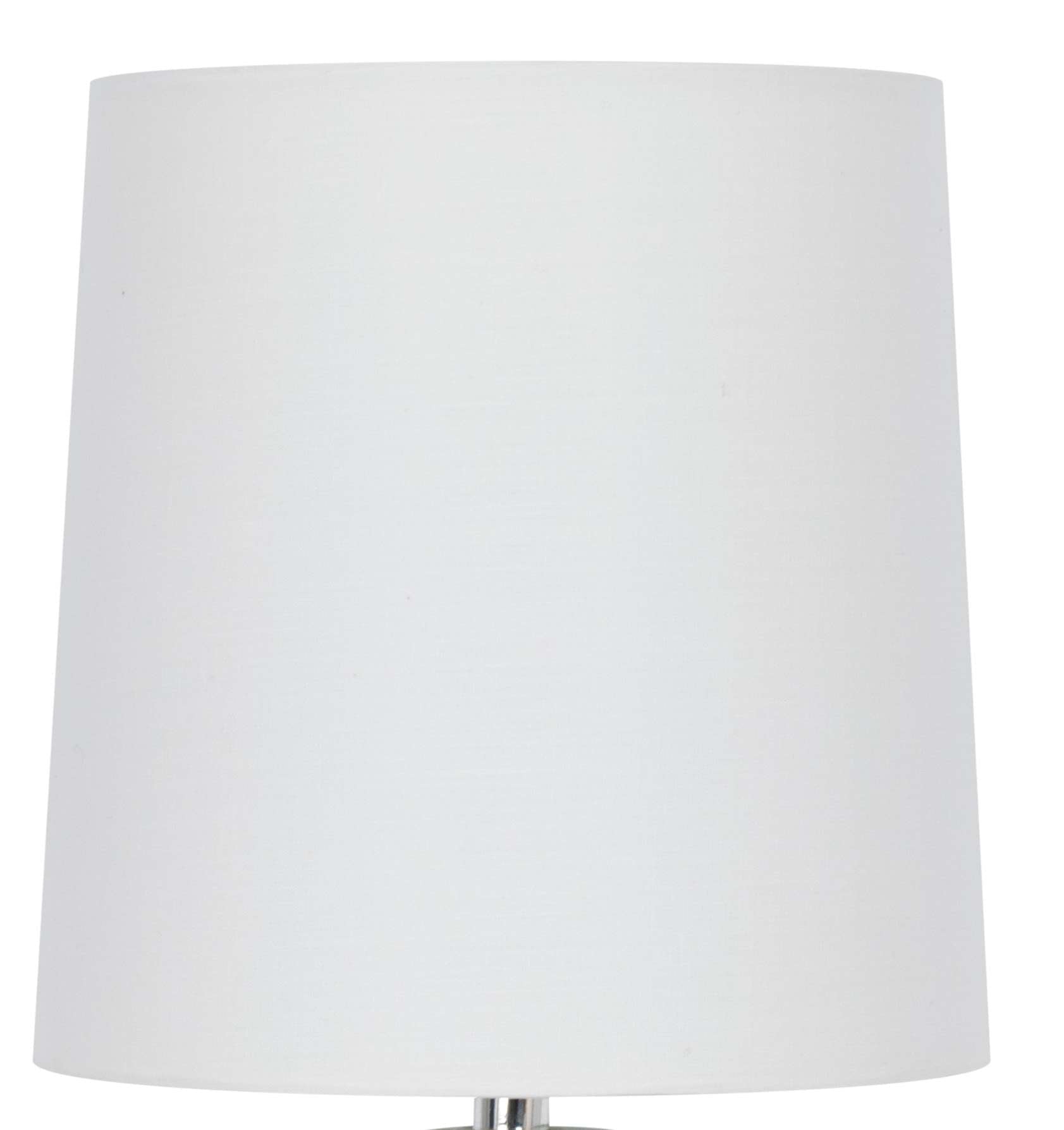 Cozylumi™ Mini Clear Glass Table Lamp with White Shade, 12.75 in