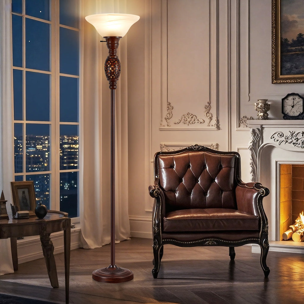 Cozylumi™ 70" Floor Lamp with NightLight - Victorian Style Standing Lamp for Living