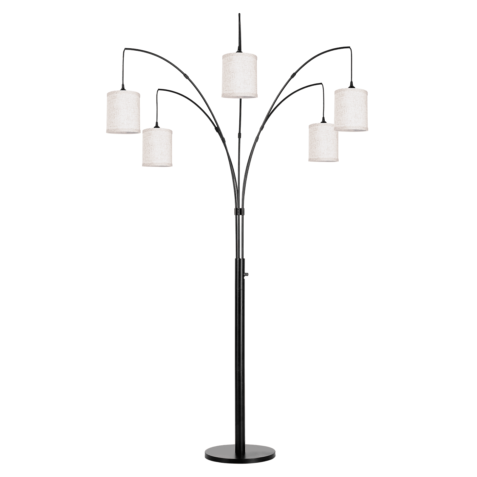 Cozylumi™ 5 Lights Tree Floor Lamp, 83.5" Large Tall Standing Lamp with Drum Linen