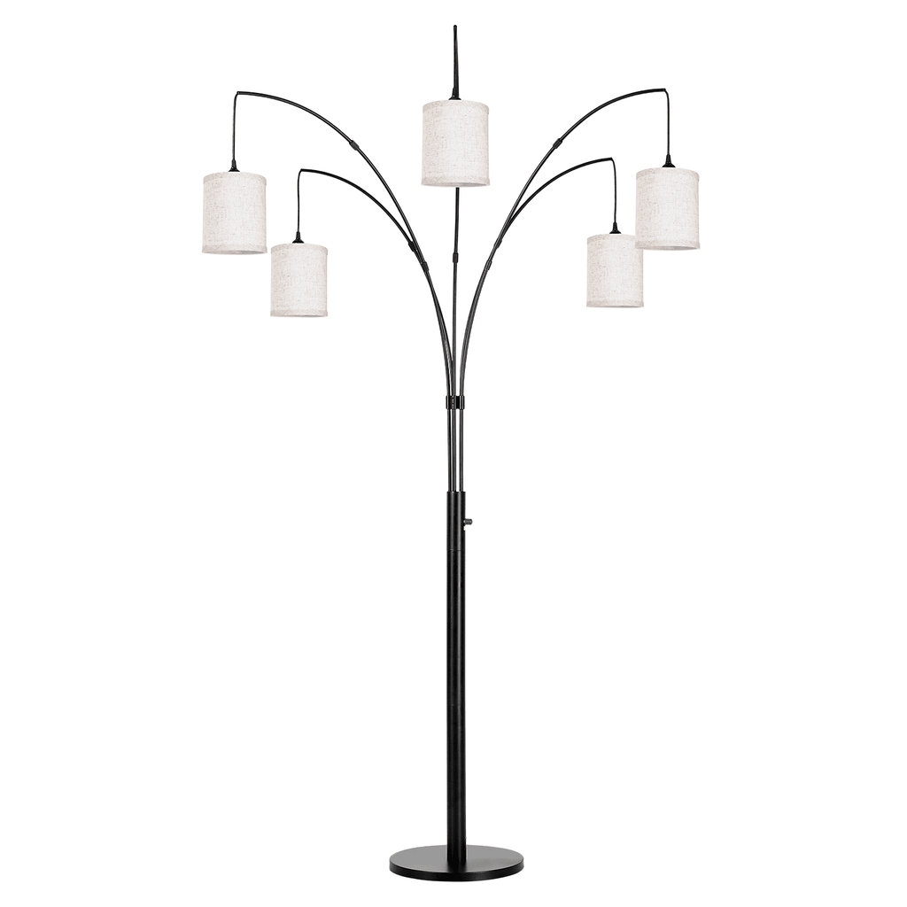 Cozylumi™ 5 Lights Tree Floor Lamp, 83.5" Large Tall Standing Lamp with Drum Linen