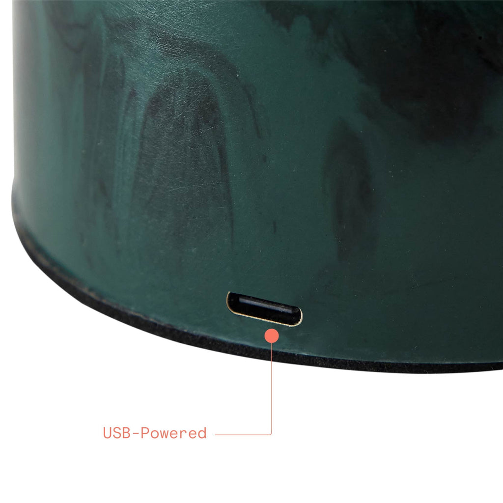 Cozylumi™ Beautiful Thyme Green Marble Uplight by Drew Barrymore, 9.25" H Table Lamp
