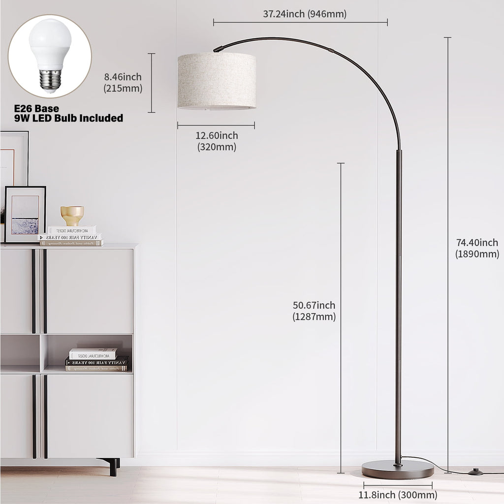 Cozylumi™ 75 Arc/Arched Floor Lamp