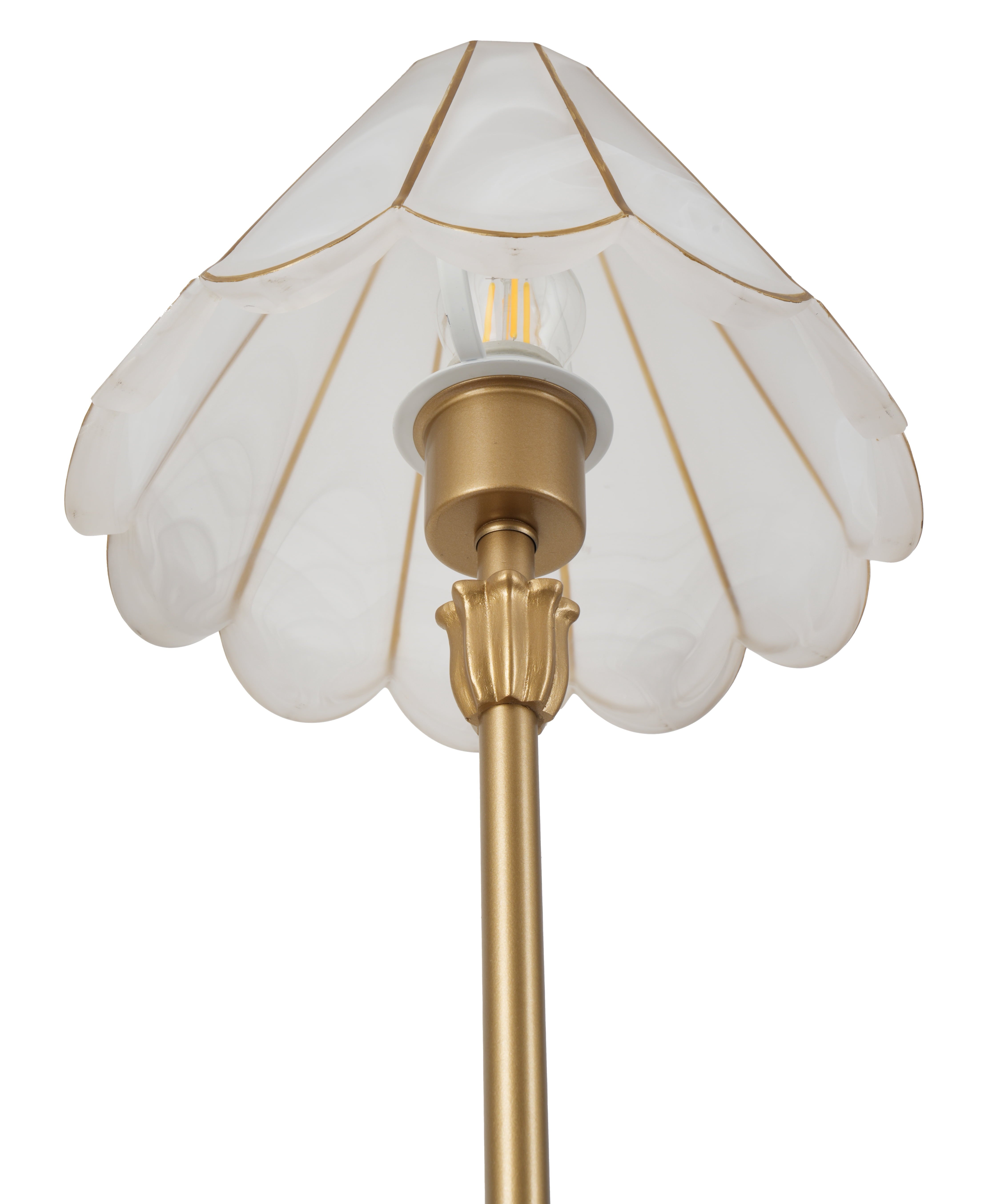 Cozylumi™ Capiz Scalloped Glass Table Lamp, Gold Finish, 19"H